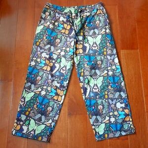 Morningwitch Moth, Bone, Floral Print Trousers Size XL